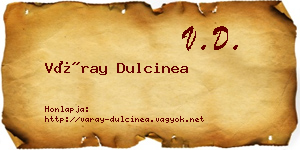 Váray Dulcinea névjegykártya